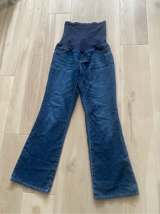 Indigo Blue Other - Indigo Blue Dark Blue Flare Maternity Jeans with Black Waistband